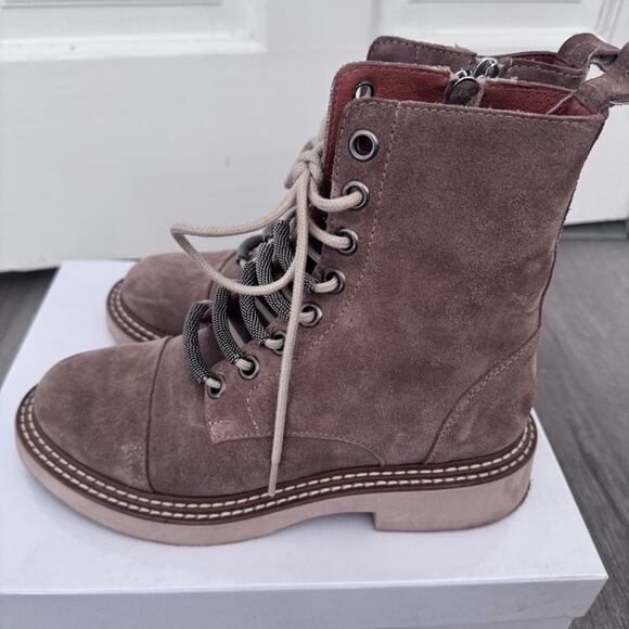 L’Idea by Lori Tan Suede Moto Boots - Picture 2 of 8